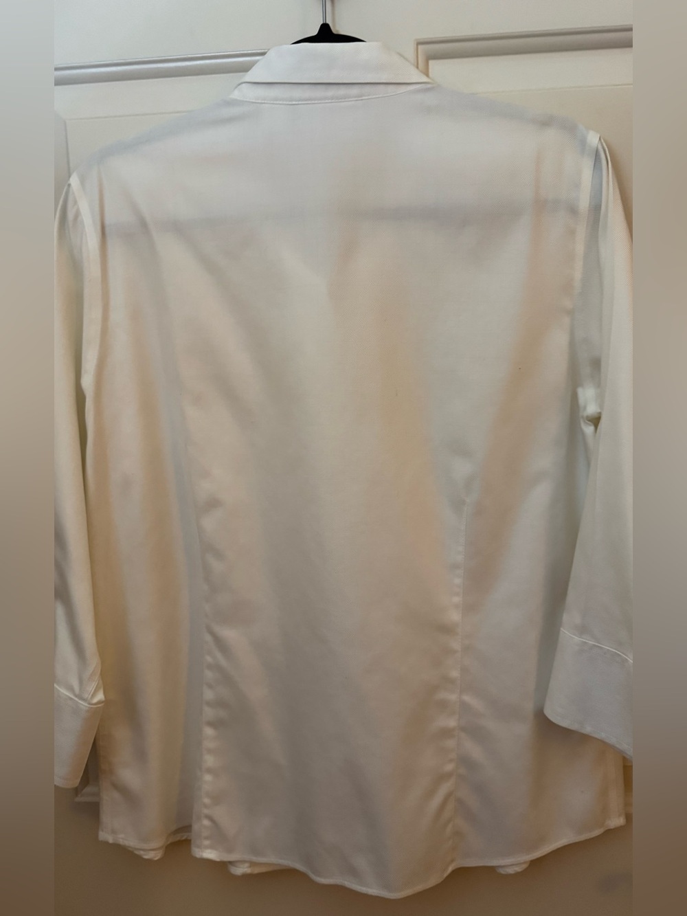Liz Claiborne Shirt 100% Cotton “Non Iron”White Shirt 3/4 Sleeves Size - 12 - Picture 9 of 13